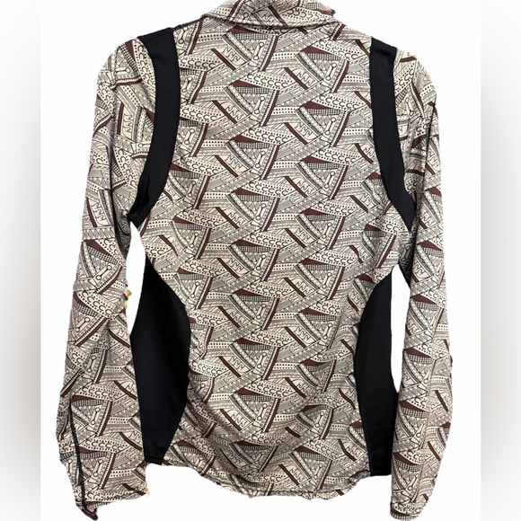 Kerrits Women's Geometric Button Down Shirt - Black and Brown - Picture 2 of 7